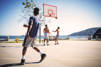 Banners and Alerts and Four People Playing Basketball Free Stock Photo