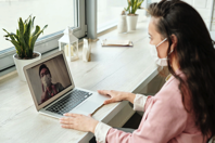 Banners and Alerts and Woman Having A Video Call Free Stock Photo