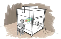COVID 19 Cough chamber shows six feet not far enough Neuroscience News