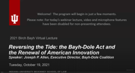 Cursor and The 2021 Birch Bayh Lecture YouTube
