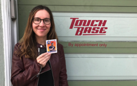 Entrepreneur Danielle Baskin shows off her TouchBase VC trading cards Business Insider