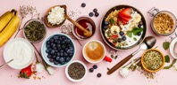 Healthy breakfast set with coffee and granola 2021 08 26 16 36 06 utc