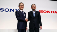 Japan Two big names in Japanese electronics and autos are joining forces to produce an electric vehicle together.Sony Group Corp. and Honda Motor Co. agreed to set up a joint venture this year to start selling an electric vehicle by 2025, both sides said Friday.
Two big names in Japanese electronics and autos are joining forces to produce an electric vehicle together.Sony Group Corp. and Honda Motor Co. agreed to set up a joint venture this year to start selling an electric vehicle by 2025, both sides said Friday.
Jun Hirata/Kyodo News via AP