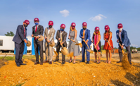 State, city and Virginia Tech leaders were present on Sept. 14 for the groundbreaking of Virginia Tech's first academic building in Potomac Yard. (Photo/Virginia Tech)