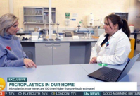 Reporter Michelle Morrison, of Good Morning Britain, talking to Dr Fay Couceiro, Reader in Environmental Pollution at the University of Portsmouth. Pic University of Portsmouth.