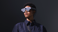 A model wears the Magic Leap 2 augmented reality headset. - Magic Leap