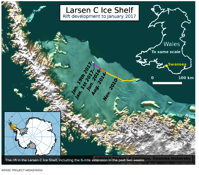 One of the largest icebergs ever seen is even closer to breaking off Antarctica