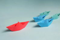 Paper Boats on Solid Surface Free Stock Photo