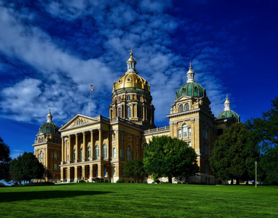 Des Moines Iowa State Capitol Building Structure
