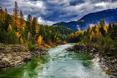 River Glacier National Park Montana Landscape