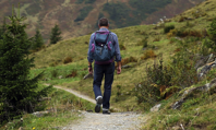 Wanderer Backpack Hike Away Path Mountain Hiking