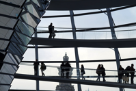 Berlin The Reichstag People Silhouette Mirror