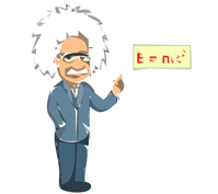 Comic Characters Einstein Man Science Scientist