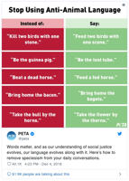 PETA Is Calling For More Animal Friendly Phrases Such As Bringing Home The Bagels