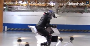 This video of a fully manned hoverbike is straight out of a sci fi movie