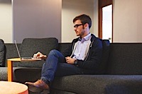 Google Ventures managing partner Bill Maris in the future home of his Startup Lab, one of the keys to his investing strategy. | PHOTO BY CHRIS MUELLER 